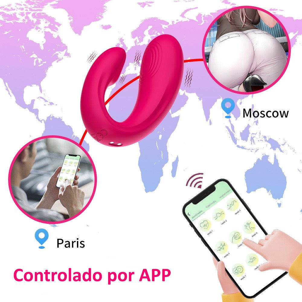 Vibrador de casal com APP Rose - Frete Grátis